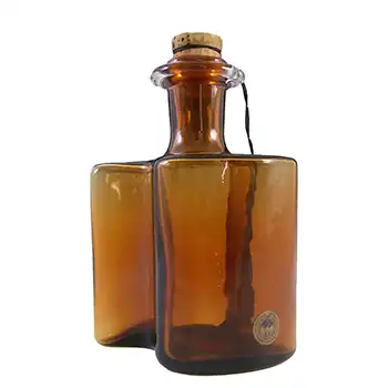 (image for) Holmegaard 'Hiverten' Amber Glass Scnapps Bottle by Olsson & Rude