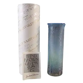 (image for) Isle of Wight Studio 'Azurene Azure' Glass Cylinder Vase - Boxed