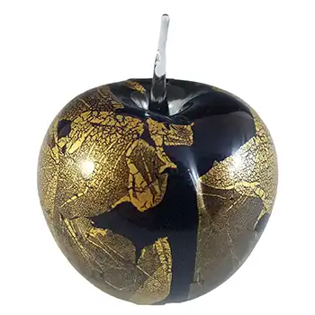 (image for) Isle of Wight Studio 'Azurene Gold' Glass Apple Paperweight