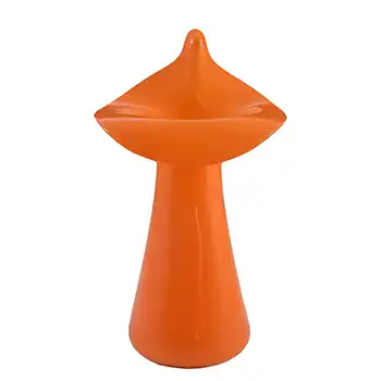 (image for) Czech Orange Glass Jack-in-the-Pulpit Vase - Marked