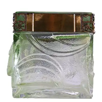 (image for) SIGNED Kumela Finnish Green Glass Vase by Pentti Sarpaneva