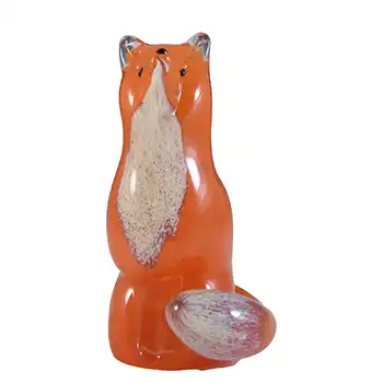 (image for) MARKED Langham British Vintage Orange & White Glass Fox