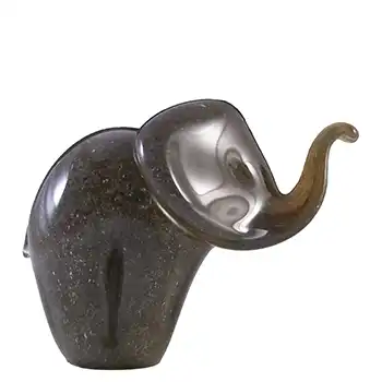 (image for) MARKED & LABELLED Langham Grey Glass Elephant Sculpture