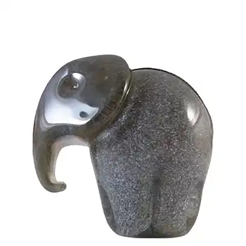 (image for) MARKED Langham Vintage Grey Glass Elephant Sculpture