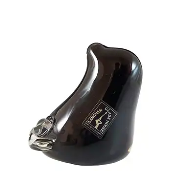(image for) LABELLED Langham Black Glass Vintage Frog Sculpture