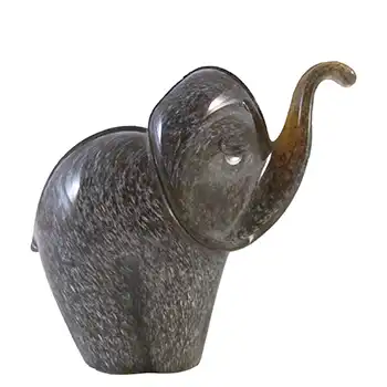(image for) MARKED Langham Vintage Grey Glass Elephant Sculpture