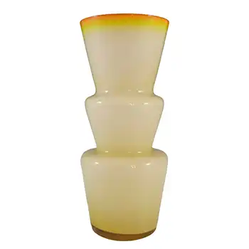 (image for) Lindshammar / Alsterbro Swedish Caramel Hooped Glass Vase