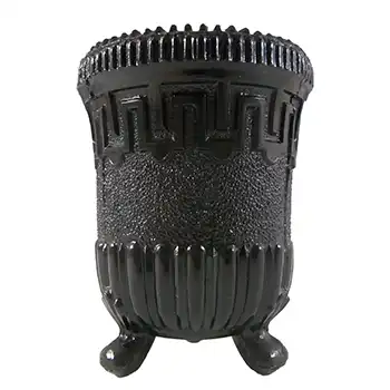(image for) Antique 1890's Victorian Black Milk Glass Spill Vase