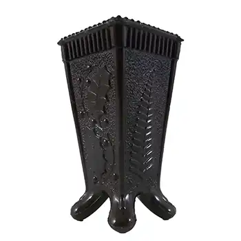 (image for) Antique 1890's Victorian Black Milk Glass Spill Vase