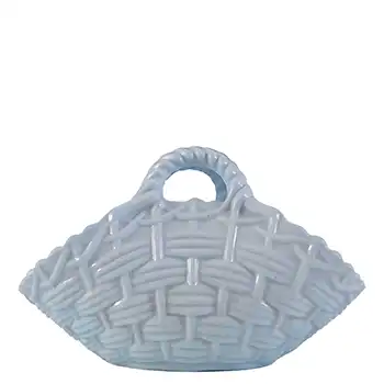 (image for) Sowerby #1157 Victorian Blue Milk / Vitro-Porcelain Glass Basket Bowl