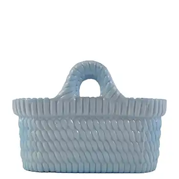 (image for) Sowerby #1192.5 Victorian Blue Milk Glass Basket Bowl