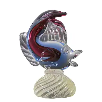 (image for) Artistica Murano CCC Vintage Purple & Blue Sommerso Glass Fish Figurine
