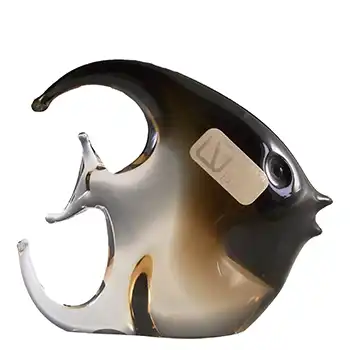 (image for) LABELLED V. Nason & Co Murano Amber Glass Fish Sculpture