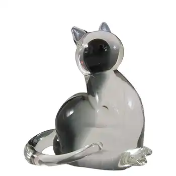 (image for) LABELLED V. Nason & Co Murano Black Glass Cat Sculpture