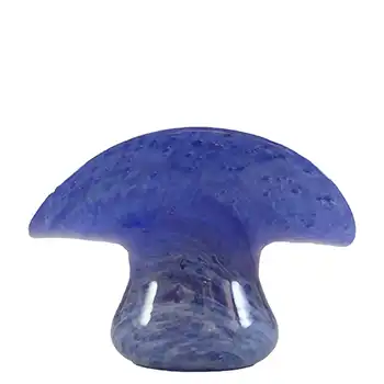 (image for) Nazeing Clouded Mottled Blue Bubble Glass Posy Vase #1710