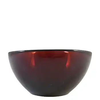 (image for) MARKED Orrefors Sven Palmqvist Miniature Red Glass Fuga Bowl