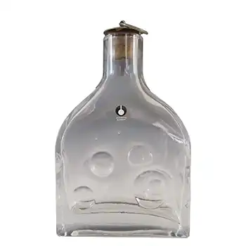 (image for) LABELLED Pukeberg Swedish Vintage Glass Flask / Bottle