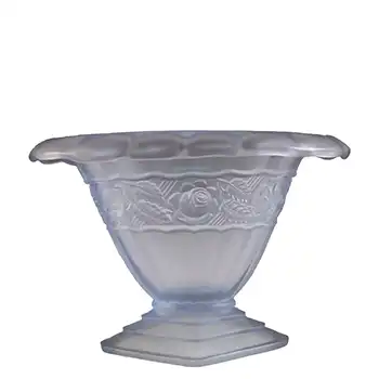 (image for) Ankerglas Bernsdorf Art Deco Blue Glass 'Rosalind' Vase