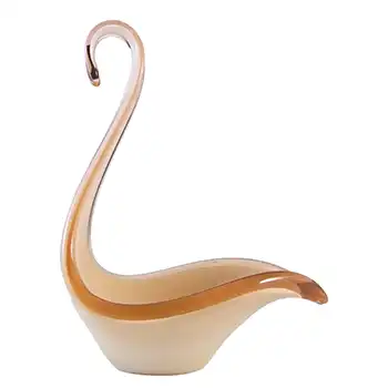 (image for) Murano Style Spanish Peach Glass Vintage Sculpture Bowl