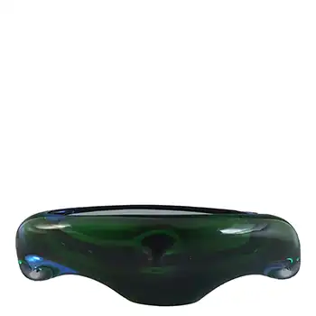 (image for) Skrdlovice #59106 Czech Green & Blue Glass Bowl by Jan Beránek