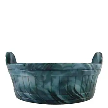 (image for) Sowerby #1259 Victorian Green Malachite / Slag Glass Bowl - Marked