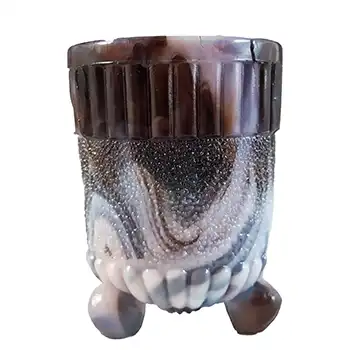 (image for) Sowerby #1148 Victorian Antique Malachite / Slag Glass Spill Vase