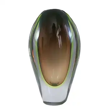 (image for) Arte Nuova Pustetto & Zanetti Murano Sommerso Uranium Glass Vase