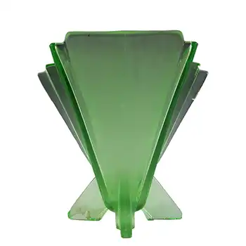 (image for) Stölzle #19256 Czech Art Deco Vintage Green Glass Vase