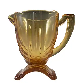 (image for) Stölzle Czech Art Deco 1930's Amber Glass Jug / Creamer