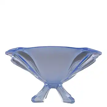 (image for) Stölzle #19283 Czech Art Deco Vintage Blue Glass Bowl
