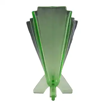 (image for) Stölzle #19249 Vintage Czech Art Deco Uranium Green Glass Vase