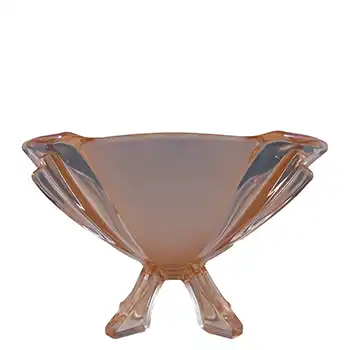(image for) Stölzle #19283 Czech Art Deco Vintage Pink Glass Bowl