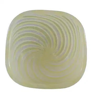 (image for) Venini Murano Yellow & White Glass Zanfirico Bowl