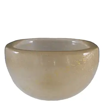 (image for) MARKED Venini Murano Glass Gold Leaf 'Sommerso a Bollicine' Bowl