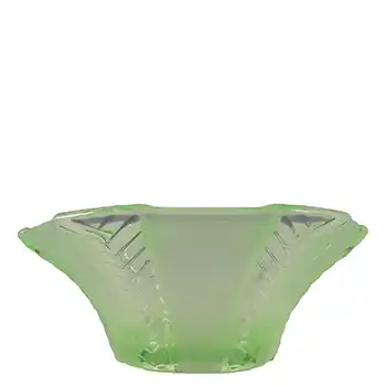 (image for) Walther & Söhne Art Deco Uranium Green Glass 'Athene' Bowl