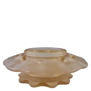 (image for) Walther Art Deco Vintage Pink Glass Flower Frog Holder