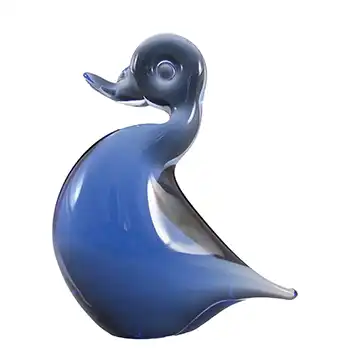 (image for) Wedgwood Sapphire Blue Glass 'Lilliput' Duck Paperweight
