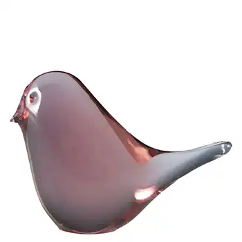 (image for) Wedgwood Lilac Glass Bird Paperweight - Marked