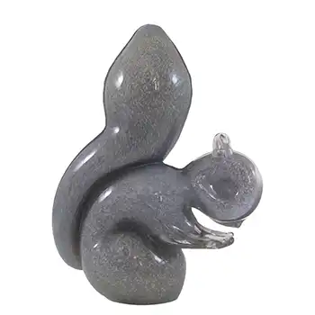 (image for) Wedgwood Speckled Grey Glass Squirrel Paperweight RSW410 - Marked