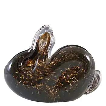 (image for) MARKED Wedgwood Speckled Brown Glass Rabbit RSW422