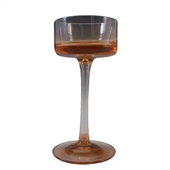 (image for) MARKED 5.25" Wedgwood Topaz Glass Brancaster Candlestick RSW15