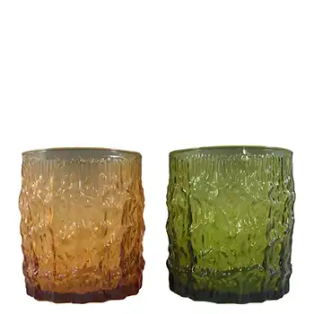 (image for) Selezione IVV Italian 2 x Textured Glass Bark Tumblers