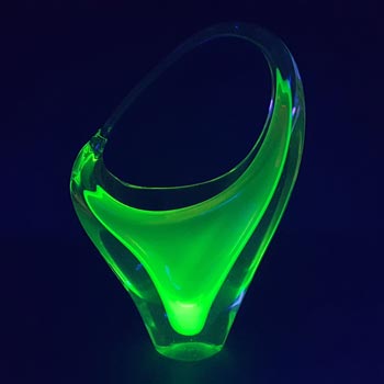 (image for) Arte Nuova Pustetto & Zanetti Murano Pink & Uranium Sommerso Glass Vase