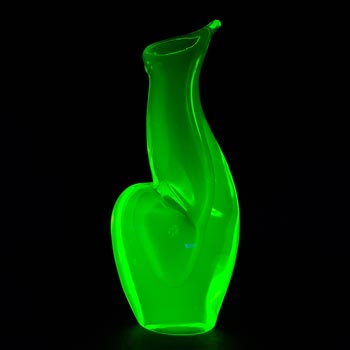 (image for) Arte Nuova Pustetto & Zanetti Murano Uranium Green Sommerso Glass Vase