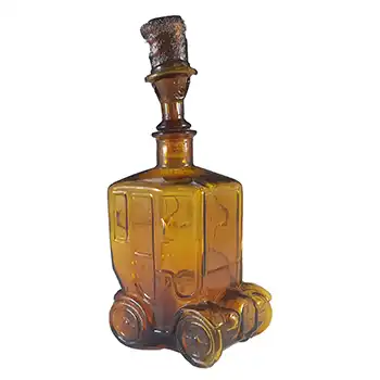 (image for) Empoli Italian Brown Glass Comical Car Decorative Bottle