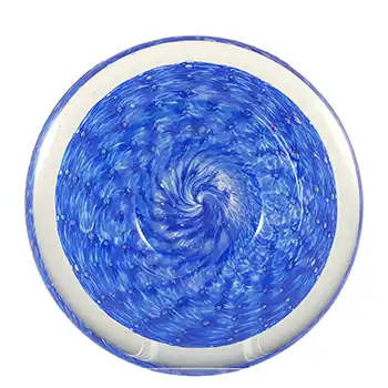 (image for) Blue Mottled Glass Controlled Bubble Candle Holder / Votive