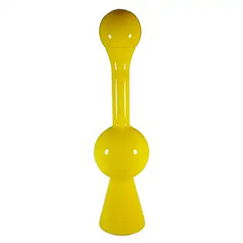(image for) HUGE Empoli Vintage Retro Yellow Glass Rocket Bottle Vase