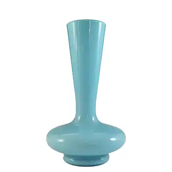 (image for) Empoli 1970's Vintage Italian Blue Retro Glass Vase
