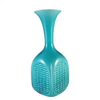 (image for) Empoli 1970's Large Italian Turquoise Retro Cased Glass Vase