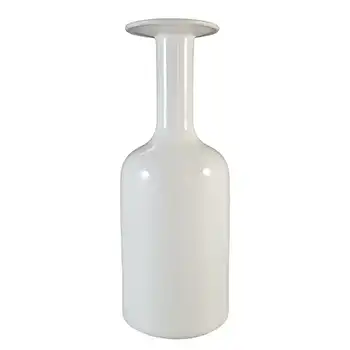 (image for) Holmegaard Style White Glass Gulvvase / Floor Vase